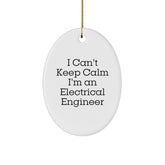 Funny Electrical Engineer Oval Ornament Gifts from Friends to Electrical Engineers at Christmas - Image 1